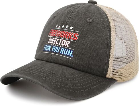 مدير الألعاب النارية I Run You Run Hat قبعات مخصصة AllBlack قبعة الشمس الرجالية هدايا للأب خارج القبعات in Kuwait