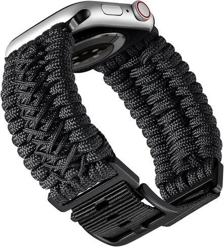 Binlun Watch Band متوافق مع Apple Watch 44mm 45mm 46mm 49mm 49mm ، استبدال حزام ساعة Paracord Paracord متوافق مع Iwatch Ultra/Ultra 2 Series 10/9/8/7/6/5/4/SE/SE2/2/2/2 in Saudi Arabia