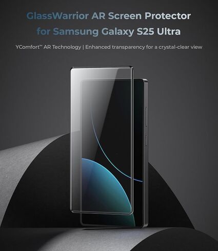BENKS GlassWarrior AR Screen Protector for Galaxy S25 Ultra, 9H+ Shatterproof [Military-Grade Protection], Superior Scratch Resistance Anti-Reflective Tempered Glass Screen Protector in Kuwait