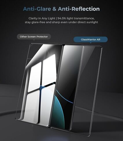 BENKS GlassWarrior AR Screen Protector for Galaxy S25 Ultra, 9H+ Shatterproof [Military-Grade Protection], Superior Scratch Resistance Anti-Reflective Tempered Glass Screen Protector in Kuwait