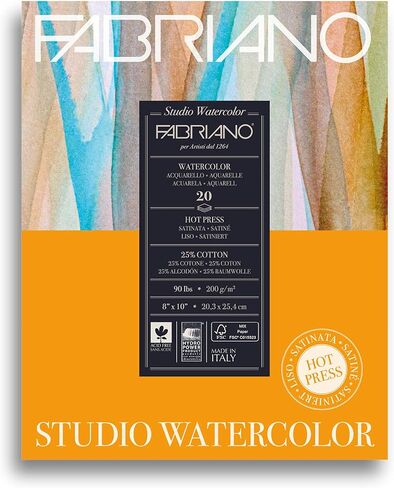 Fabriano Studio Cold Press Watercolor Pad, 11 x 14, White in Kuwait