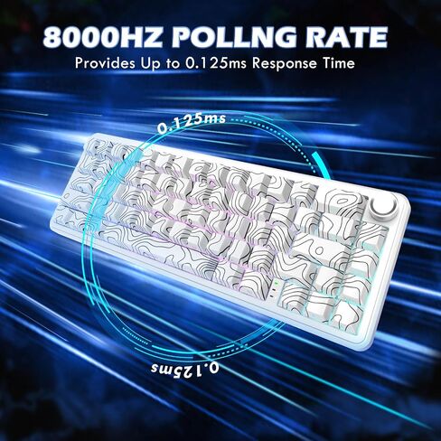 ATTACK SHARK Hall Effect Keyboard & Mouse,X65 PRO HE 60% Rapid Trigger Magnetic Keyboard RGB Hot Swap 8KHz Polling Rate,X11 Wireless Mice with Charging Dock 22K DPI,Bluetooth/2.4Ghz/Wired,Coiled Cable in Saudi Arabia