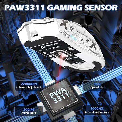 ATTACK SHARK Hall Effect Keyboard & Mouse,X65 PRO HE 60% Rapid Trigger Magnetic Keyboard RGB Hot Swap 8KHz Polling Rate,X11 Wireless Mice with Charging Dock 22K DPI,Bluetooth/2.4Ghz/Wired,Coiled Cable in Saudi Arabia