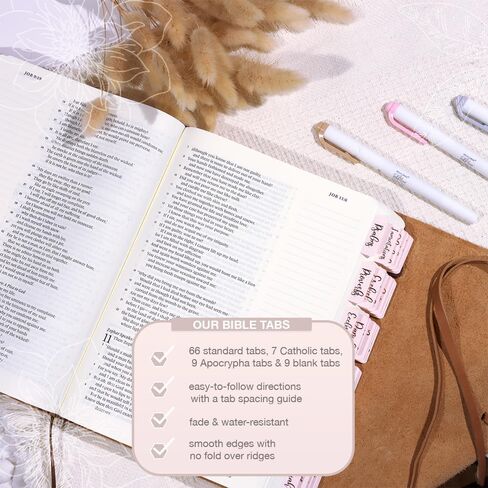 Idyllic Grace - Holographic - Bible Tabs - Holographic Foil - Journaling - Study - Old & New Testament - Christian - Catholic - Apocrypha - Index Tabs - 90 Tabs - Laminated - Durable - Rainbow Shift in Kuwait