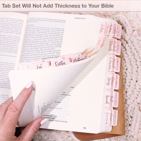 Idyllic Grace - Holographic - Bible Tabs - Holographic Foil - Journaling - Study - Old & New Testament - Christian - Catholic - Apocrypha - Index Tabs - 90 Tabs - Laminated - Durable - Rainbow Shift in Kuwait