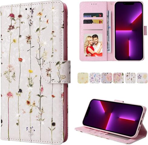UEEBAI Wallet Case for Samsung Galaxy S20 FE 5G, PU Leather Phone Case Kickstand RFID Blocking Flip Case Card Slots Wrist Strap Relief Engraved Pattern Magnetic Closure Flower Folio Case, Vine in Kuwait
