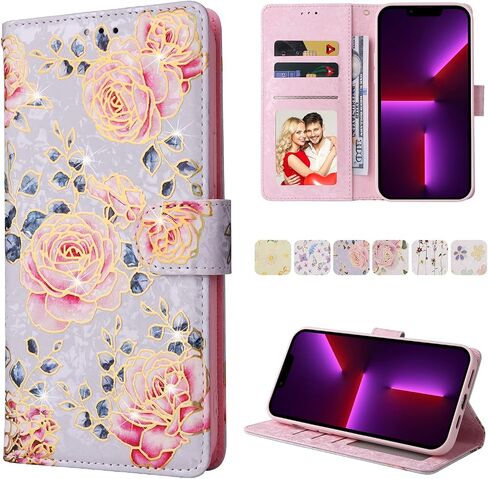 UEEBAI Wallet Case for Samsung Galaxy S20 FE 5G, PU Leather Phone Case Kickstand RFID Blocking Flip Case Card Slots Wrist Strap Relief Engraved Pattern Magnetic Closure Flower Folio Case, Vine in Kuwait