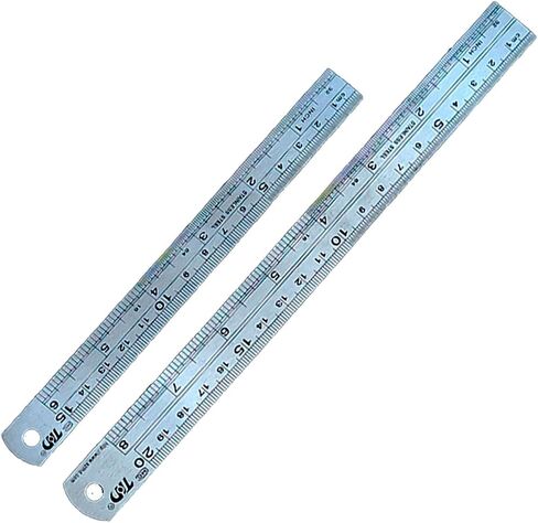 Steel Rulers 6 8 12 16 inch Pack of 4 Imperial and Metric Systems Thick Metal,Deeper and Clear Scale in Saudi Arabia