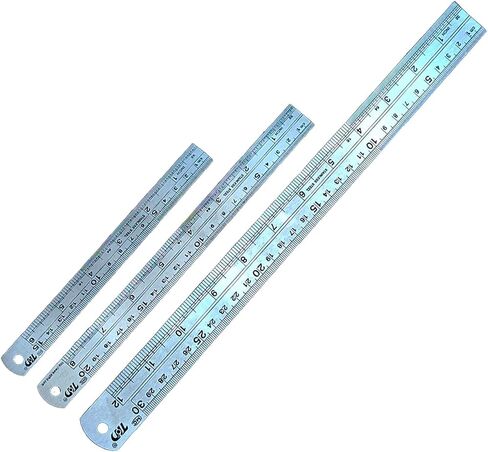 Steel Rulers 6 8 12 16 inch Pack of 4 Imperial and Metric Systems Thick Metal,Deeper and Clear Scale in Saudi Arabia