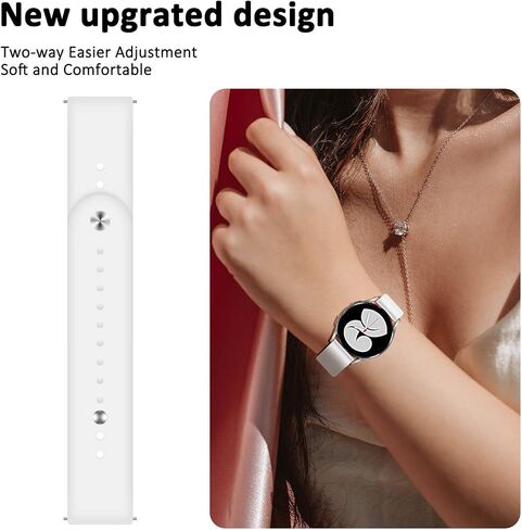 حزام رياضي 20 مم لـ Samsung Galaxy Watch 7/6/5/5 Pro/4 40mm 42mm 44mm 45mm 46mm 43mm 47mm 47mm Galaxy Watch 3 41mm Band ، حزام بديل للسيليكون الناعم لـ Galaxy Watch نشط 2 40 مم 44 ملم 44 ملم 44 ملم in Kuwait