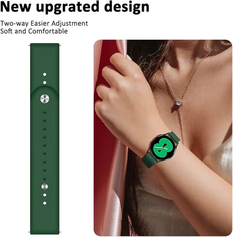 20mm Sport Strap for Samsung Galaxy Watch 7/6/5/5 Pro/4 40mm 42mm 44mm 45mm 46mm 43mm 47mm Galaxy Watch 3 41mm Band, Soft Silicone Wristbands Replacement Strap for Galaxy Watch Active 2 40mm 44mm in Kuwait