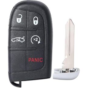 Key Fob Replacement Fits for 2011-2018 Chrysler 300 Dodge Charger/15-18 Dodge Challenger/14-16 Dart Keyless Entry Remote Control, M3N-40821302, 5 Btn