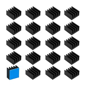 20pcs 9mm mini intingink kit ، تشمل 3M 8810 شريط لاصق حراري ، بالوعة حرارة أكثر برودة للتبريد سائق السرب الساكب MOSFET VRAM VRM سائق السائق MOSFET VRAM (9mmx9mmmmmmm)