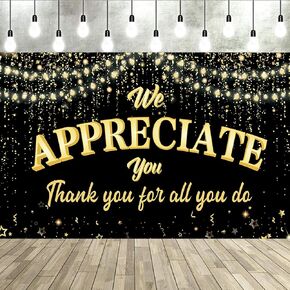 Thanks for All You Do Backdrop Banner with 70.8"X43.3", Appreciate Thank You Background Photography Photo Studio Props for Congrats Grad National Nurses Day Happy Retirement Party Decorations