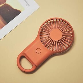 handheld fan Magnetic Clip on Fan Rechargeable Portable Fan for Golf Cart Camping Tent portable fan Easier hiking(Orange)