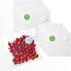 أكياس سدادات الفراغ للطعام ، BPA Free Vide Facs Adbatable مع Zwilling/Chef Preserve Sealer (8.5 × 8.5+10x11 بوصة)