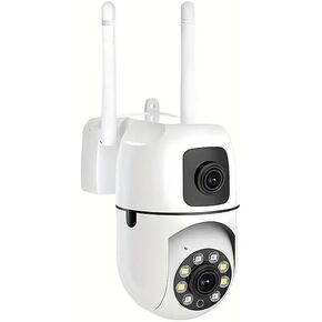 Security Camera Dual Lens WiFi With Auto-Tracking HD Night Vision, Wireles, Alerts, Two-Way Talk, Indoor Outdoor Monitor With Dual Screen App Control, Protect Your Home Yard Store, Surveillance Camera