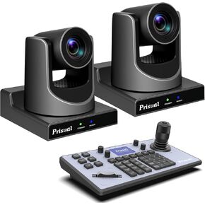 30X NDI PTZ Camera Bundle with HDMI/SDI/USB/IP Streaming 60fps Auto Tracking Camera (2pcs) with PTZ Controller