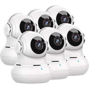 litokam Indoor Security Camera 6 Pack, 2.4G WiFi Home Camera 360 Pan/Tilt Smart Home Security Camera for Pets/Dog/Baby