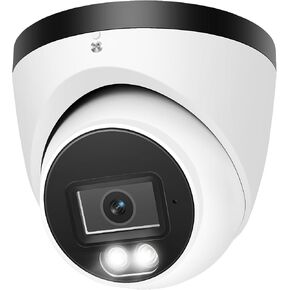 4K 8MP Security Audio Dome Camera Smart Dual Lights PoE Turret IP Camera Outdoor Indoor,2.8mm Wide Angle Lens,AI Human Detection,Color Night Vision,Built-in Mic,Metal Case,IP67 Waterproof