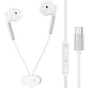 Wired Earbuds USB C Headphones Earphones for Samsung Galaxy A56 A16 5G A35 A26 A36 S25 Ultra S25 Plus S24 FE A55 A54, Type C Wired Ear Buds with Microphone Volume Control for iPhone 16 15 Pro Max 16e