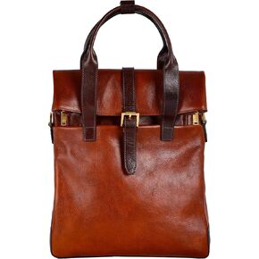 Time Resistance Leather Backpack - Business and Casual Backpack - Real Leather Backpack Made in Italy