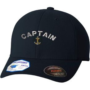 Flexfit Hats for Men & Women Captain Anchor Sailing Embroidery Dad Baseball Cap