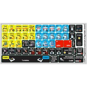 Online-Welcome DJAY Algoriddim GMBH Audio Keyboard Stickers Label Shortcut for PC & Smartphone, Black Vinyl