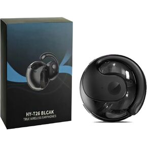 HY-T26 Headphones for Sports Earbuds, HY-T26 Earphone, Earbuds Wireless Bluetooth, Bluetooth 5.4, HiFi Stereo Sound, Continuous Use for 36H, Portable Charging Case with Lanyard for Running (Black)
