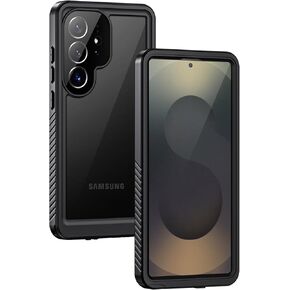 Lanhiem for Samsung Galaxy S25 Ultra Case, IP68 Waterproof Dustproof, Built-in Screen Protector, Rugged Full Body Shockproof Protective Cover for Galaxy S25 Ultra 5G 6.9 Inch, Black