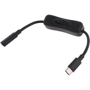 Black Power Switch USB C Male to Female Type C Extension Cable, Extension Cable Inline On/Off Switch for 4 Power Switch, Home Audio Accessories