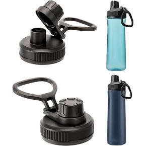 2Pcs Water Bottle Lid Replacement for Contigo wide mouth bottle, Lids replacement Compatible With Contigo 24 OZ 32 OZ 40 OZ, Leak-Proof Dust-Proof, Handle Easy to Carry, BPA Free
