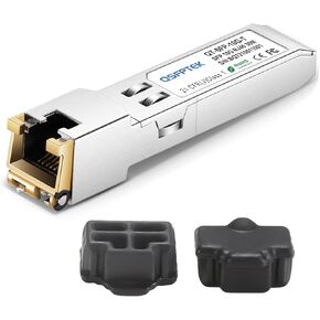 10Gb SFP+ RJ45 Transceiver, 10GBASE-T SFP to Ethernet Module, 10 gigabit SFP Copper RJ-45 30m, RJ45 Network Switch Ethernet Port Silicone Plug Cover, 10g Networking Optical Fiber Mini gbic Generic