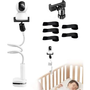 7PC Baby Monitor Mount with Premium Smartphone Holder, Universal Kids Monitor Mount Baby Monitor Stand, Security Camera Holder