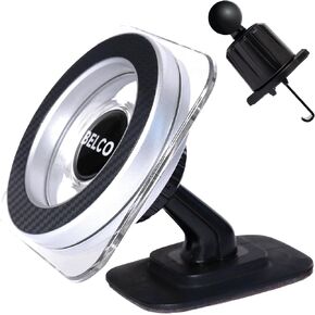 Magnetic Phone Holder for Car – Adhesive Car Phone Mount with 360-degree Rotation for Dashboard and Air Vent – Compatible with iPhone and Android