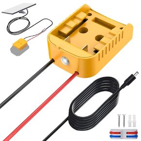 for Starlink Mini DC Power Cable Compatible with Dewalt 20V Battery 10FT, Power Wheel Adapter with Switch Direct to Starlink Mini DC Power Cable, Small and Portable Kit