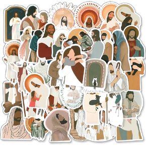 Honoson 208 Pcs Jesus Stickers Inspirational Christian Stickers Bible Verse Faith Waterproof Vinyl Gifts for Laptops Phone Cases Planners Journaling Scrapbooks Christian