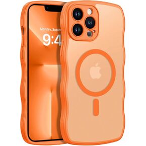 BENTOBEN for Magnetic iPhone 13 Pro Case, [Compatible with Magsafe] [Curly Wave Frame Design] Non-Slip Easier Grip Shockproof Protective Bumper Cute Phone Cover for iPhone 13 Pro 6.1", Desert Titanium