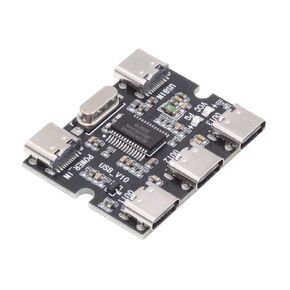 cablecc 1 to 3 USB2.0 Type-A Male to Type-A&Type-C&Micro USB PCBA Power Adapter