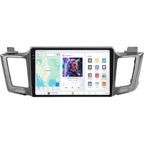 DUDUAUTO Car Radio Stereo for Toyota RAV4 2013 2014 2015 2016 2017 2018-4GB RAM 64GB ROM, Biorunn Android 10.36 Inch in-Cell Screen GPS Navi Wireless Car-Play Android Auto Touch Screen Head Unit