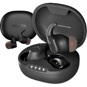 GEARit True Wireless Earbuds Compatible with iPhone & Android - 20H Playtime - HD Sound Clarity - IPX5 Water-Resistant & Sweatproof - Secure All-Day Fit Workout Ear Buds - Wireless Bluetooth Earbuds