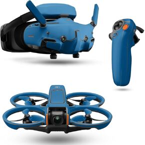 DRONE SNOOD متوافق مع DJI AVATA 2 BUNDLE (2024) - الأزرق الصلبة - قسط 3M فينيل الواقي غلاف ملصق الغلاف - من السهل تطبيق | مصنوع في الولايات المتحدة الأمريكية من قبل Mayyskins