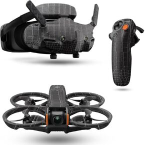 الجلد بدون طيار متوافق مع DJI Avata 2 Bundle (2024) - Black Gator Skin - Premium 3M Vinyl Protction Wrap Cover - من السهل تطبيق | مصنوع في الولايات المتحدة الأمريكية من قبل Mayyskins