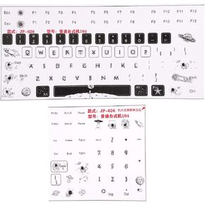 Universal English Keyboard Stickers,2 Pcs Keyboard Stickers for Desktop Computer,English Keyboard Replacement Stickers,Mechanical Gaming Keyboard Matte Stickers, keyboard letter stickers laptop k