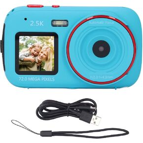 Digital Camera for Kids, 72MP 16X Zoom Anti Shake Automatic, Compact Portable Camera for Boys Girls Kids(6 Colors) (Black)