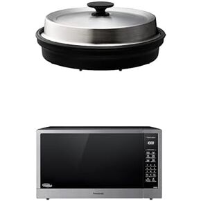 Panasonic HomeChef Magic Pot for Microwave Oven - NN-ASP1AW + Panasonic NN-SN98JS Microwave Oven Countertop, 2.2 cft, Stainless Steel