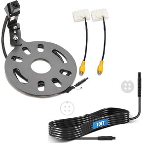 EWAY Classic 3.0 Adjustable Spare Tire Backup Camera w/ 10FT 4PIN Extension Cable for Jeep Wrangler JK JKU Rubicon Sahara 2007-2018, Heavy-Duty Metal Housing Rear View Reverse Aftermarket Camera