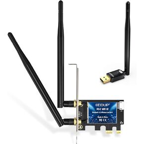 Intel AX210 PCIe WiFi 6E Card Bluetooth 5.2 AX 5400 Mbps +150Mbps USB WiFi Adapter