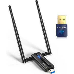 USB WiFi 6E Adapter AX3000M + Mini USB Bluetooth WiFi Adapter for PC
