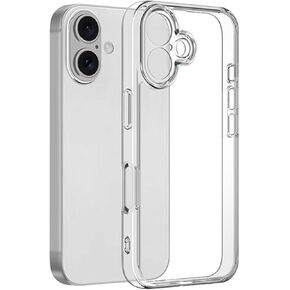 Phone Case for iPhone 16 6.1-inch, 360° Full Body Cover Soft Shockproof Scratch Resistant Transparent Bumper Slim Case (Clear)